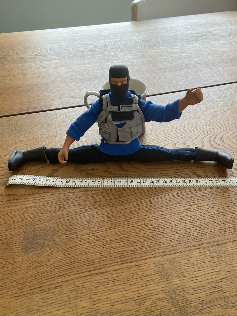 GI Joe Snake Eyes 12" Action Figure, 1992 Hasbro, Clothes & Backpack Authentic